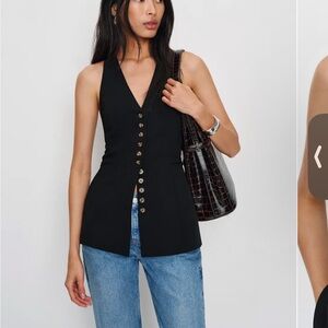 Reformation Rowe vest blouse